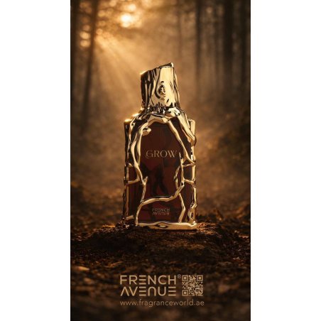 Grow Extrait de Parfum 100 ml — productweergave; zeer nabije close-up; op een witte achtergrond; ruimste kadrering