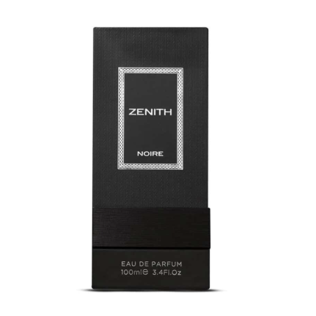 Fragrance World Zenith Noire EDP 100 ml — toote pakend; lähivaade; valgel taustal