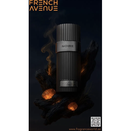 Fragrance World Zenith Noire EDP 100 ml — toote vaade; väga lähivõte; valgel taustal; lähim kadreering