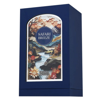 Fragrance World Safari Breeze Extrait de Parfum 100 ml — toote vaade; väga lähivõte; valgel taustal; kõige laiem kadreering