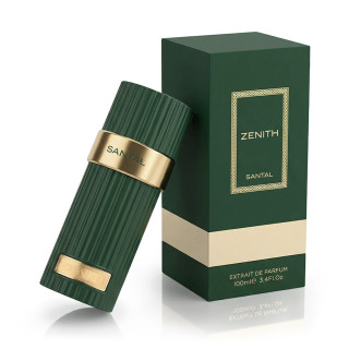 Fragrance World Zenith Santal EDP 100 ml — toote pakend; lähivaade; valgel taustal