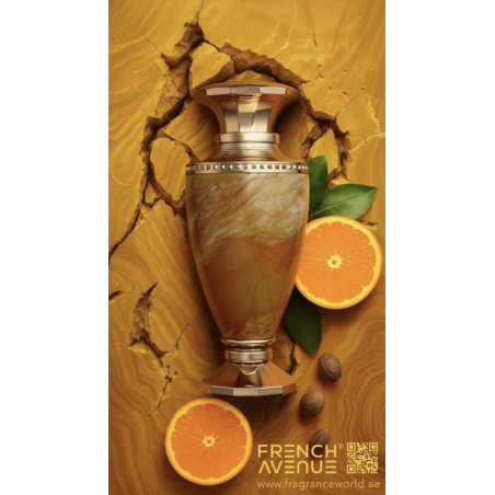 Fragrance World Jade Giallo Extrait de Parfum 100 ml — toote vaade; väga lähivõte; laual