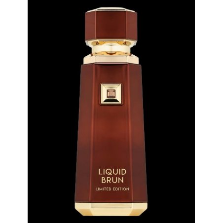 Fragrance World Liquid Brun LIMITED EDITION Extrait de Parfum 150 ml — изглед на продукта; много близък план; на бял фон