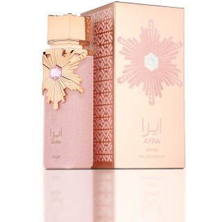 Fragrance World Athoor Al Alam Ayra Flore EDP 100 ml — toote pakend; lähivaade; valgel taustal