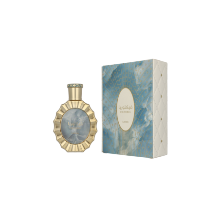 Lattafa Perfume Victoria EDP 100 ml — toote vaade; täiskompositsioon; valgel taustal