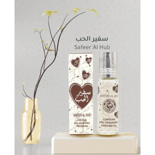 Lattafa Perfume Safeer Al Hub Arabic 10 ml — άποψη προϊόντος; πολύ κοντινό πλάνο; σε λευκό φόντο