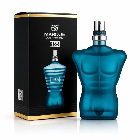 Fragrance World Marque 155 EDP 25 ml — товар и упаковка; крупный план; на белом фоне