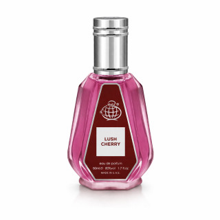 Fragrance World Lush Cherry EDP 50 ml — товар спереди; полная композиция; на белом фоне