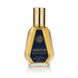 Fragrance World Aventos Blue For Him EDP 50 ml — товар спереди; полная композиция; на белом фоне