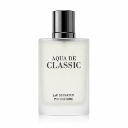 Fragrance World Aqua De Classic Pour Homme EDP 80 ml — Produkt von vorn; vollständige Komposition; auf weißem Hintergrund