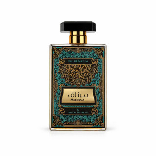 Lattafa Perfume Meethaq EDP 100 ml — товар спереди; полная композиция; на белом фоне