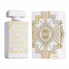 Fragrance World Intro Ivory Musk EDP 100 ml — ambalajul produsului; prim-plan; pe fundal alb