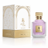 Fragrance World B Gentle Gold EDP 100 ml — toode stiliseeritud keskkonnas; lähivaade; valgel taustal