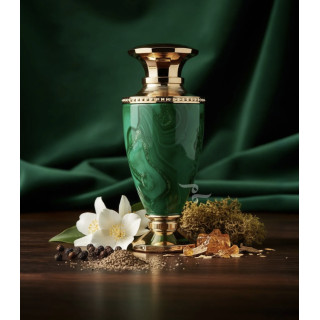 Fragrance World Jade EDP 100 ml — product in een gestileerde setting; zeer nabije close-up; op een witte achtergrond