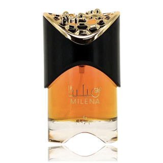 Lattafa Perfume Milena EDP 100 ml — изображение товара; крупный план; на белом фоне; самый широкий кадр