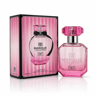 Fragrance World Marque 167 EDP 25 ml — toode ja pakend; lähivaade; valgel taustal