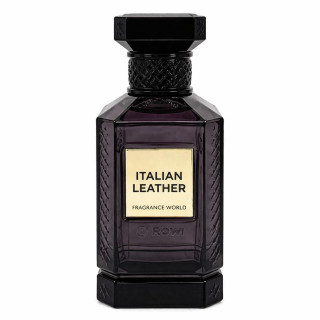 Fragrance World Italian Leather EDP 150 ml — produktas iš priekio; artimas vaizdas; baltame fone