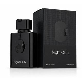 Fragrance World Night Club EDP 100 ml — упаковка товара; очень крупный план; на белом фоне; самый широкий кадр