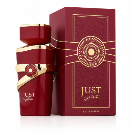 Fragrance World Just Anabi EDP 100 ml — tuotekuva; erittäin tiukka lähikuva; valkoisella taustalla
