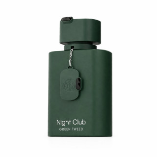 Fragrance World Night Club Green Tweed EDP 100 ml — product van voren; volledige compositie; op een witte achtergrond