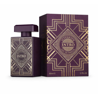 Fragrance World Intro Aftermath EDP 80 ml — productverpakking; close-up; op een witte achtergrond; ruimste kadrering