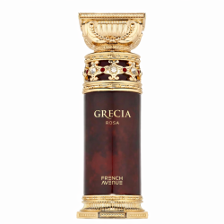Fragrance World Grecia Rosa EDP 100 ml — товар спереди; крупный план; на белом фоне