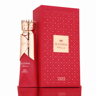 Fragrance World Sultana The Joyful EDP 80 ml — pohled na produkt; detail; na bílém pozadí