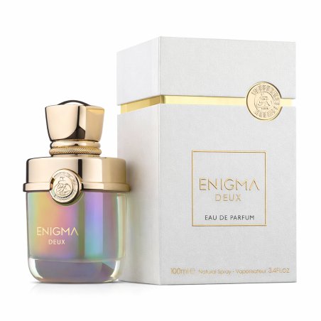 Fragrance World Enigma Deux EDP 100 ml — товар и упаковка; крупный план; на белом фоне