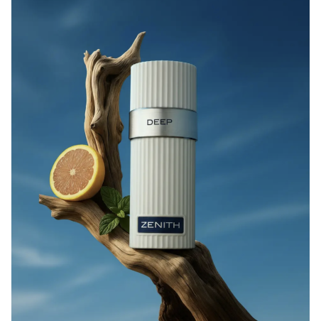 Fragrance World Zenith Deep EDP 100 ml — productweergave; zeer nabije close-up; op een witte achtergrond