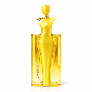 Fragrance World Diva Lush EDP 100 ml — product van voren; close-up; op een witte achtergrond