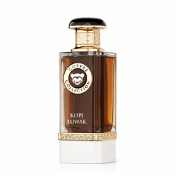 Fragrance World Kopi Luwak EDP 100 ml — товар спереди; полная композиция; на белом фоне