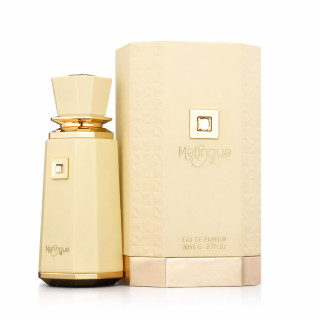 Fragrance World Meringue EDP 100 ml — product en verpakking; volledige compositie; op een witte achtergrond