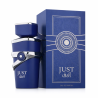 Fragrance World Just Azraq 100 ml — toote pakend; väga lähivõte; valgel taustal