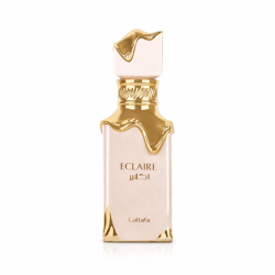 Lattafa Perfume Eclaire EDP 100 ml — товар спереди; полная композиция; на белом фоне