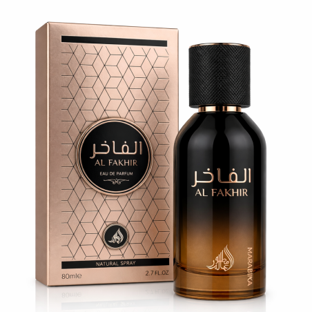 Fragrance World FW Athoor Al Alam Al Fakhir EDP 100 ml — товар и упаковка; очень крупный план; на белом фоне; самый широкий кадр