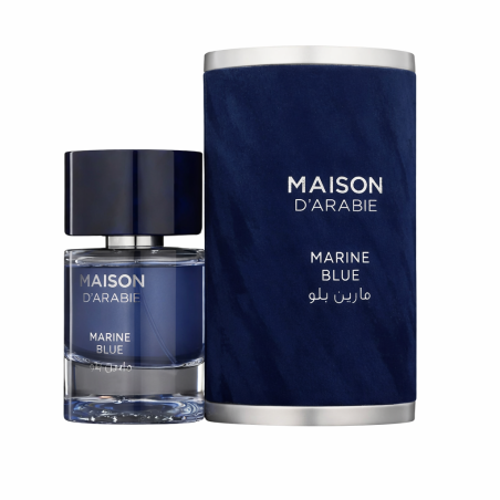 Fragrance World D'Arabie Marine Blue Maison EDP 80 ml — изображение товара; крупный план; на белом фоне
