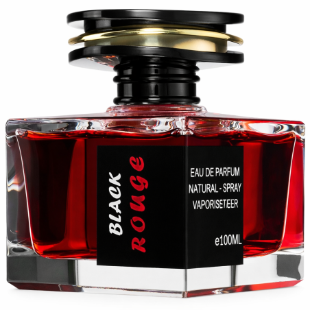 Aurora Scents Black Rouge EDP 100 ml — изображение товара; очень крупный план; на белом фоне; самый близкий кадр