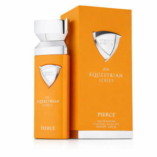 An Equestrian Series Pierce EDP 100 ml — producto y embalaje; primer plano; sobre fondo blanco; encuadre más cercano