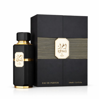 Fragrance World Ighwa Night EDP 100 ml — product en verpakking; close-up; op een witte achtergrond
