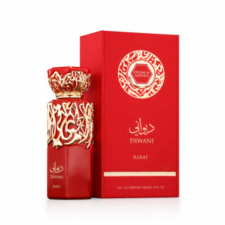 Fragrance World Diwani Rabat EDP 100 ml — упаковка товара; крупный план; на белом фоне; самый широкий кадр