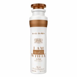 Lattafa Perfume Ana Abiyedh Poudree 300 ml — товар спереди; крупный план; на белом фоне