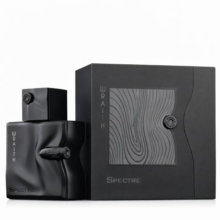 Fragrance World Wraith Spectre EDP 100 ml — obal produktu; velmi detailní záběr; na bílém pozadí