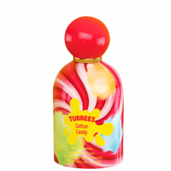 Grandeur Tubbees Cotton Candy EDP 50 ml — товар спереди; крупный план; с ингредиентами аромата