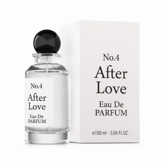 Fragrance World No.4 After Love EDP 100 ml — produktvy; fullständig komposition; på vit bakgrund