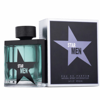 Fragrance World Star men EDP 100 ml — изображение товара; очень крупный план; на белом фоне; самый близкий кадр