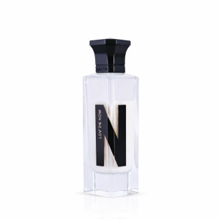 Naseem Love Me Now Aqua EDP 75 ml — товар спереди; полная композиция; на белом фоне