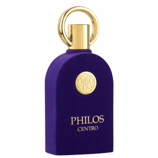 Lattafa Perfume PHILOS CENTRO EDP 100 ml — toode eestvaates; lähivaade; valgel taustal