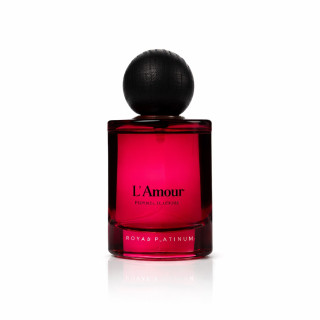 Royal Platinum L'Amour Delicate Blossoms EDP 50 ml — produktas iš priekio; visa kompozicija; baltame fone
