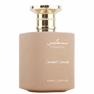 Paris Corner Taskeen Caramel Cascade EDP 100 ml — товар спереди; крупный план; на белом фоне