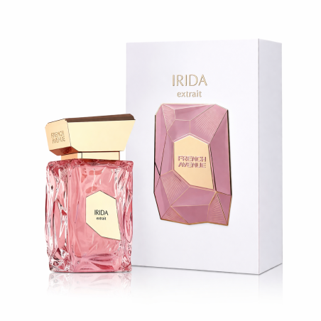 Fragrance World Irida Extrait Extrait de Parfum 100 ml — упаковка товара; полная композиция; на белом фоне